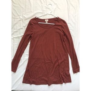 Target Mossimo Burnt Orange Long-Sleeve Dress